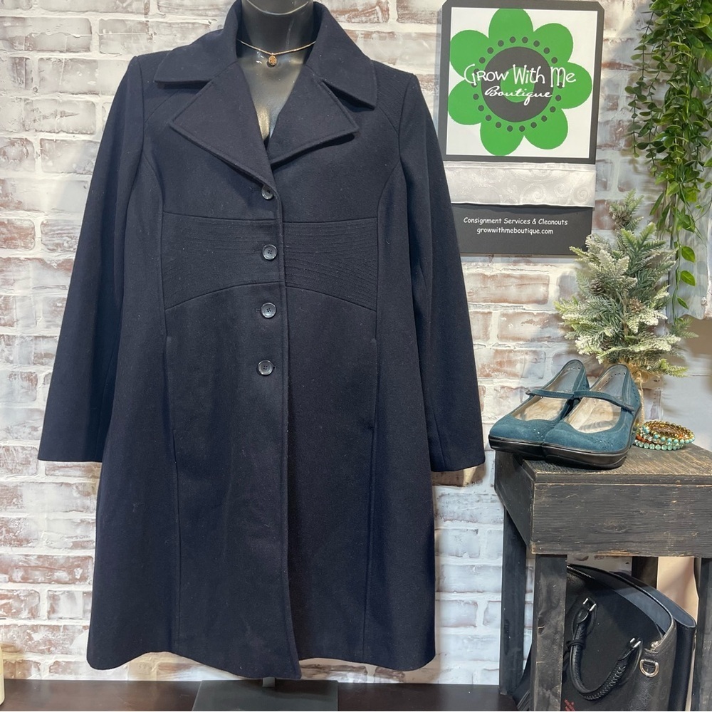 Tommy Hilfiger Women's navy blue  Pea Coat XXL